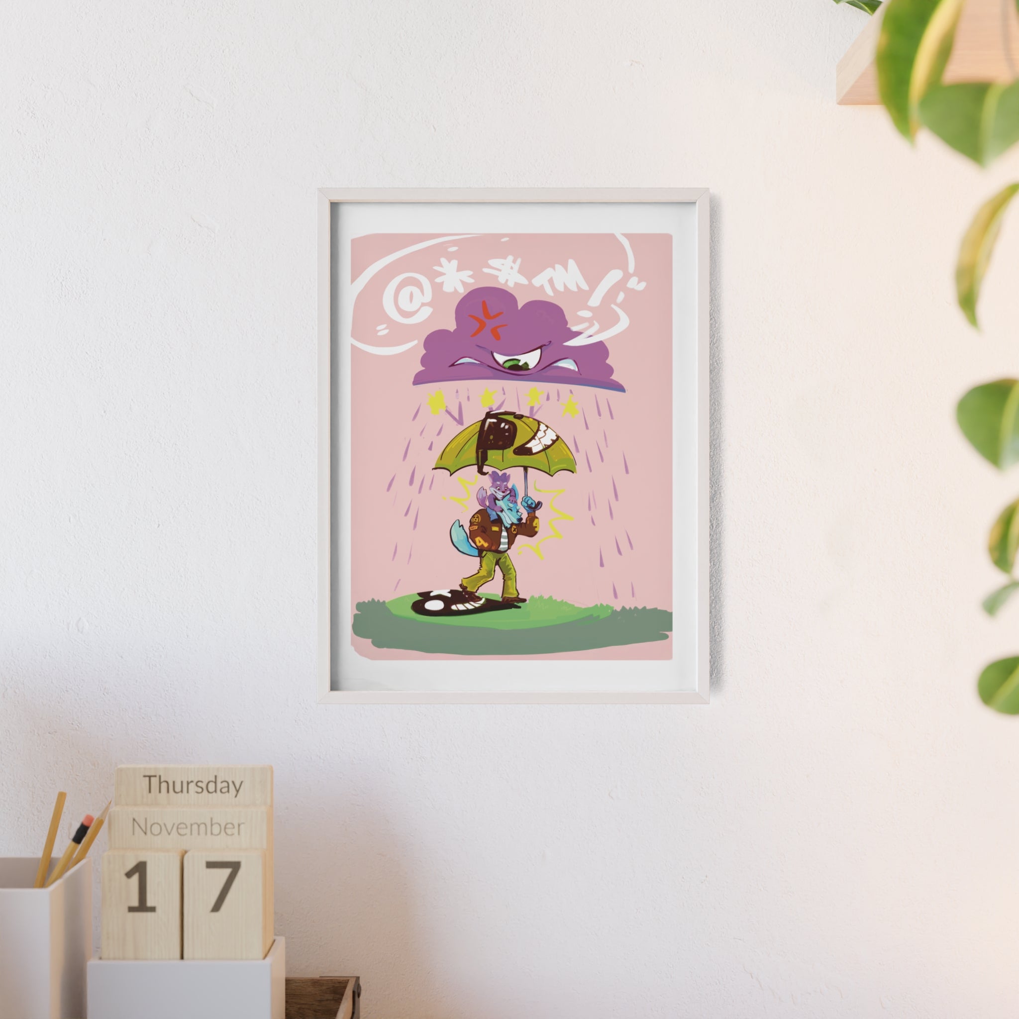 Umbrellas – Framed Poster