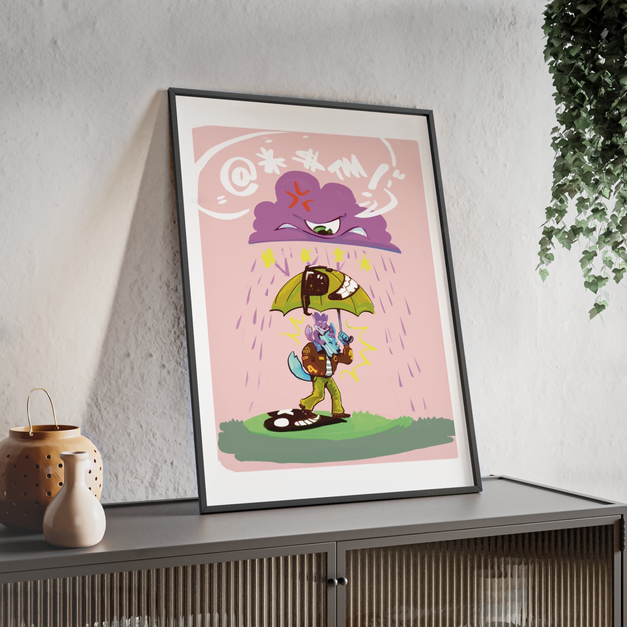 Umbrellas – Framed Poster