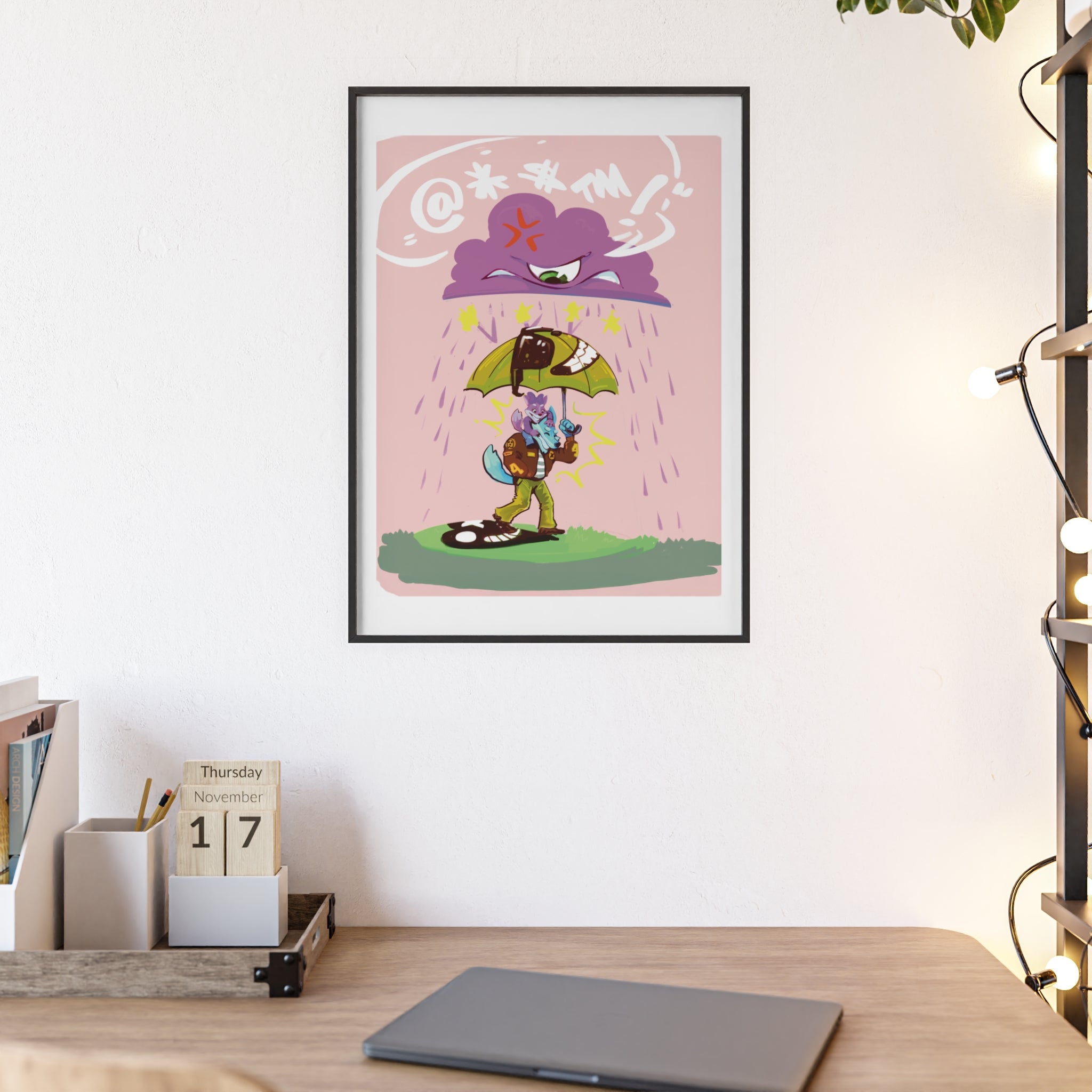 Umbrellas – Framed Poster