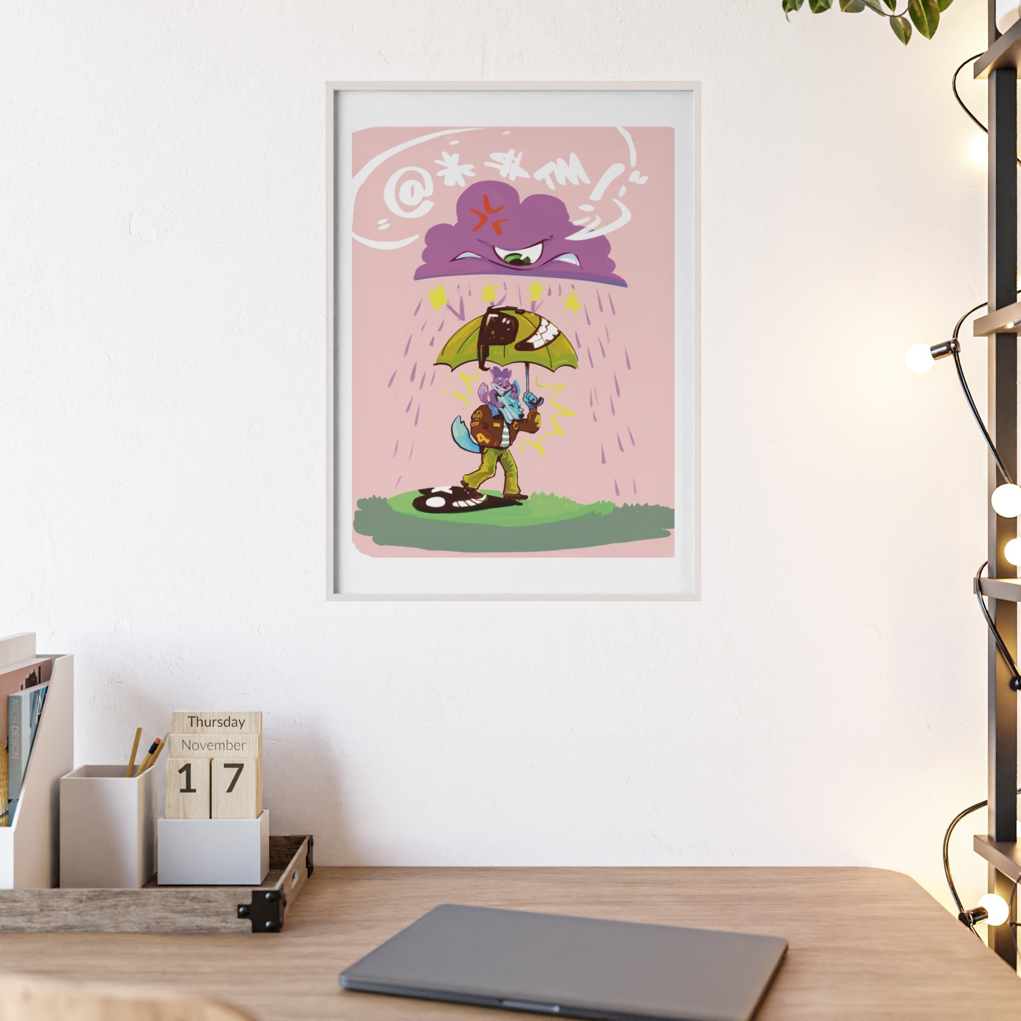 Umbrellas – Framed Poster