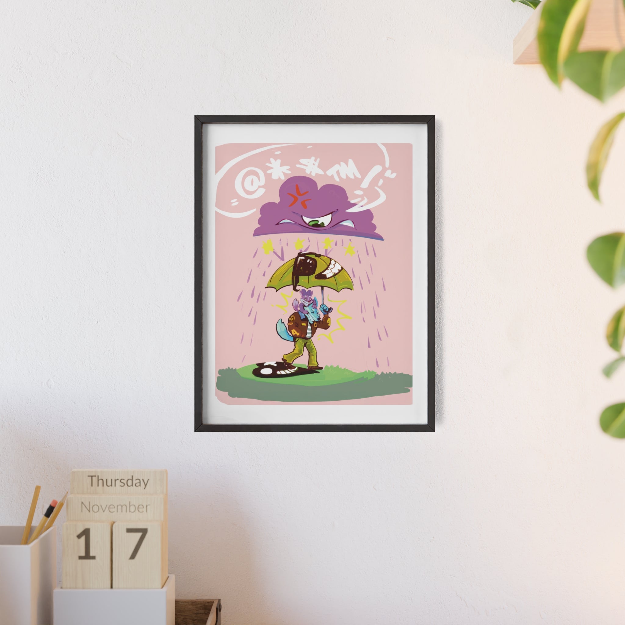 Umbrellas – Framed Poster