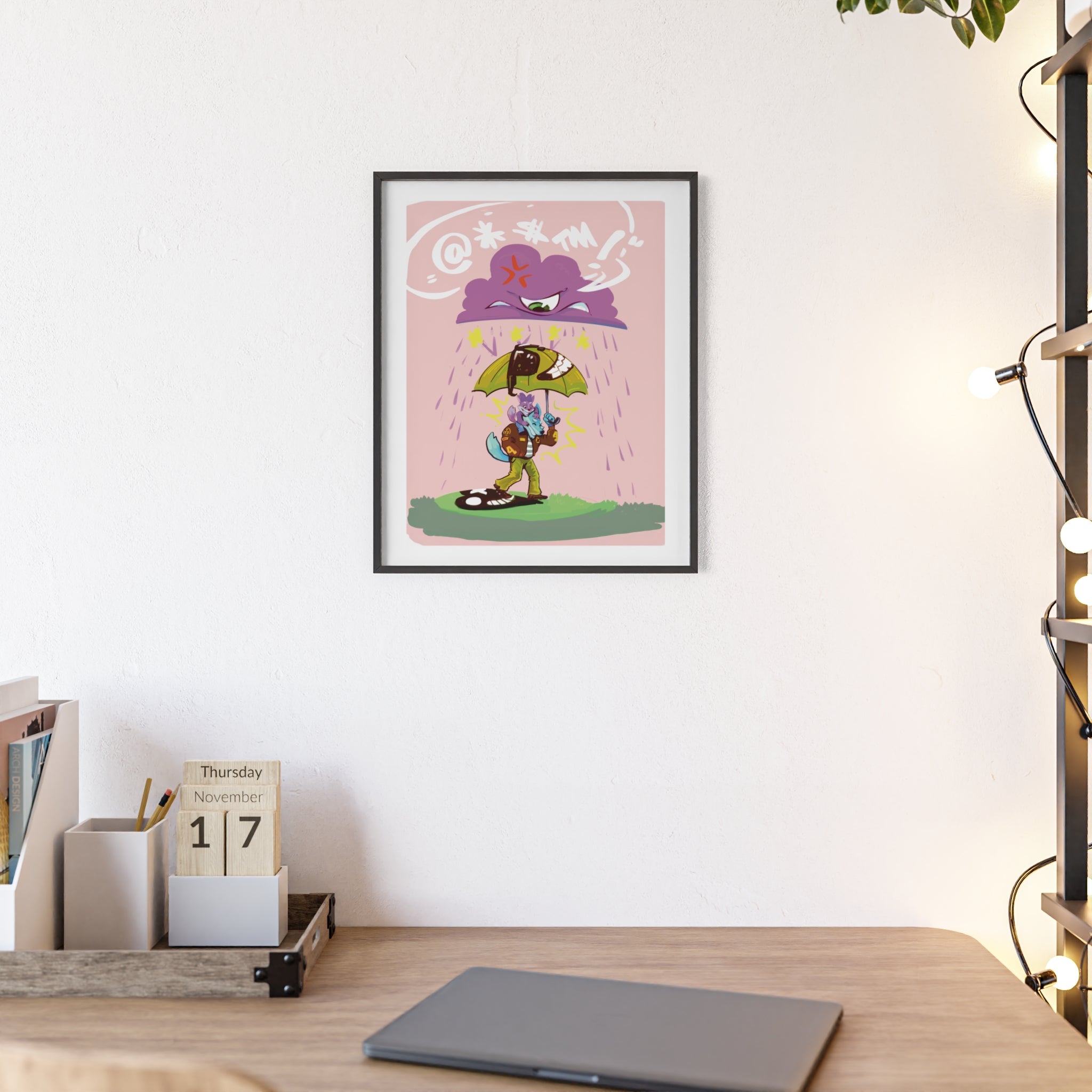 Umbrellas – Framed Poster