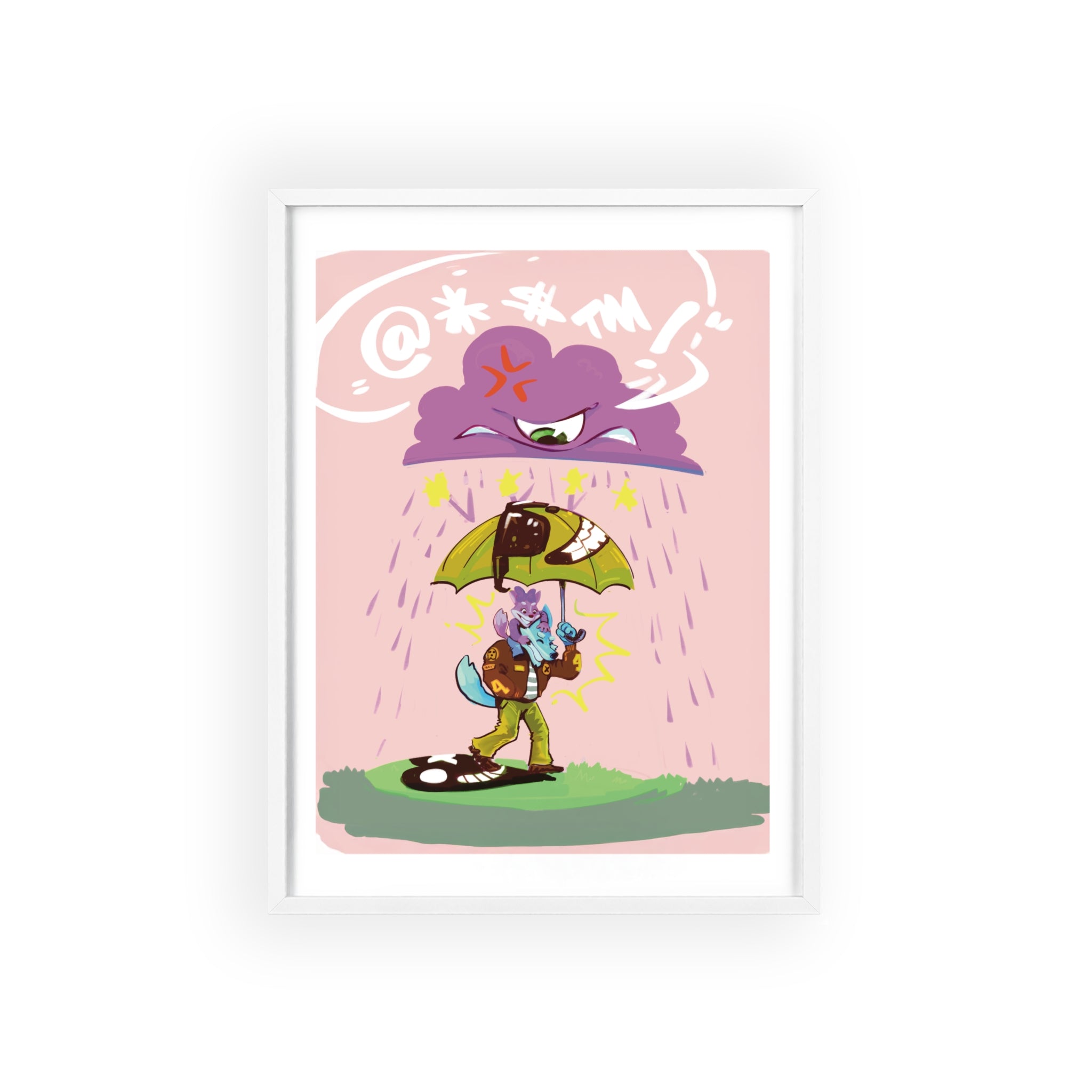 Umbrellas – Framed Poster